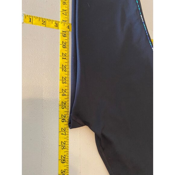 Fila Leggings Black & Purple Multicolor Accents Large - Picture 4 of 7